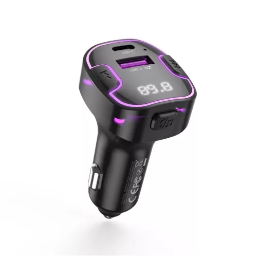 XO transmitter FM BCC12 , bluetooth MP3 autós töltő 3,1A, fekete