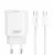 XO hálózati töltő CE25 PD 25W 1x USB-C, fehér + kábel USB-C - USB-C