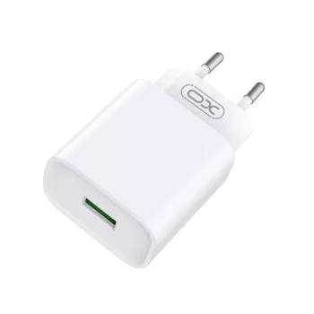 XO hálózati töltő CE02D QC 3.0 18W 1x USB, fehér