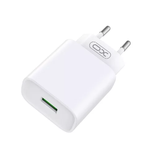 XO hálózati töltő CE02D QC 3.0 18W 1x USB, fehér