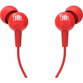 JBL C100Si, vezetékes fülhallgató, piros