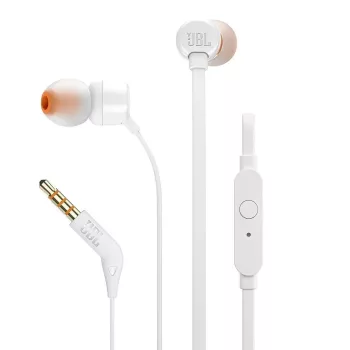 JBL T110, vezetékes fülhallgató, fehér
