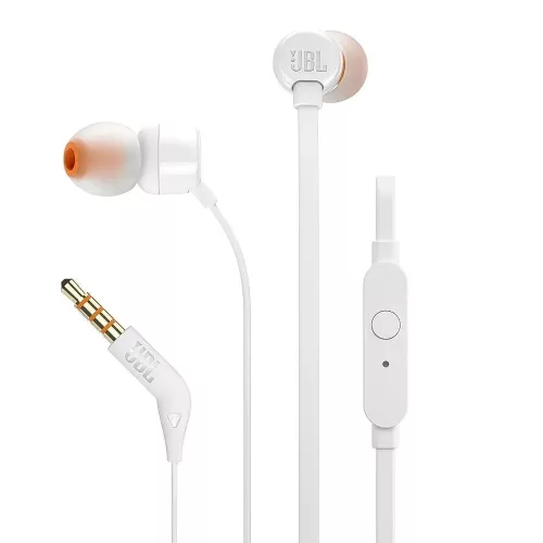 JBL T110, vezetékes fülhallgató, fehér