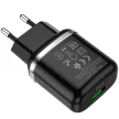 HOCO hálózati töltő USB A QC3.0 3A 18W N3, fekete