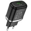 HOCO hálózati töltő USB A QC3.0 3A 18W N3, fekete