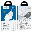 HOCO hálózati töltő USB A + kábel USB A to Micro USB QC3.0 3A 18W N3, fehér