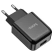 HOCO hálózati töltő USB A 2.1A N2, fekete