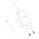 HOCO hálózati töltő USB A + kábel USB A to Lightning 2A N2, fehér