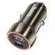 HOCO autós töltő USB A + Type C PD QC3.0 3A 20W Z46A, metálszürke