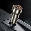 HOCO autós töltő USB A + Type C PD QC3.0 3A 20W Z46A, metálszürke
