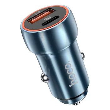   HOCO autós töltő USB A + Type C PD QC3.0 3A 20W Z46A sapphire , kék