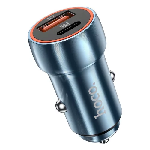 HOCO autós töltő USB A + Type C PD QC3.0 3A 20W Z46A sapphire , kék