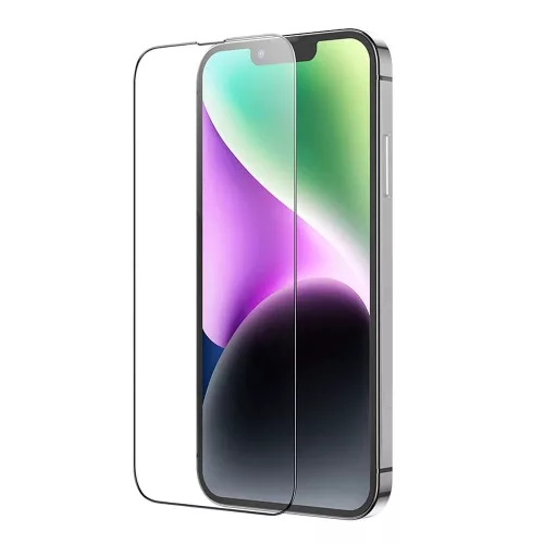 HOCO tempered glass HD Anti-static iPhone 13/13 Pro/14/16e teljes kijelzős üvegfólia, fekete