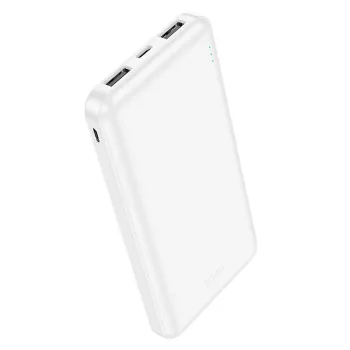 HOCO powerbank 10 000 mAh 2,1A J100, fehér