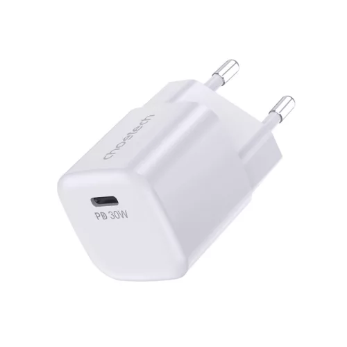 Choetech PD5007 USB-C PD 30W GaN hálózati töltő, fehér
