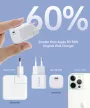 Choetech PD5007 USB-C PD 30W GaN hálózati töltő, fehér