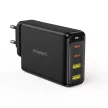 Choetech hálózati töltő GaN 140W 4 ports (2x USB C, 2x USB), fekete (PD6005)
