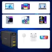 Choetech hálózati töltő GaN 140W 4 ports (2x USB C, 2x USB), fekete (PD6005)