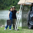 Choetech SC009-V2 solar foldable charger 100W USB-C / 2x USB-A PD QC, fekete