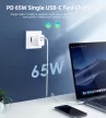 Choetech PD6013 2x USB-C PD 65W GaN hálózati töltő, fehér