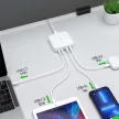 Choetech PD8008 100W GaN hálózati gyorstöltő 2x USB-A / 2x USB-C, fehér