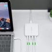 Choetech PD8008 100W GaN hálózati gyorstöltő 2x USB-A / 2x USB-C, fehér
