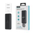 Powerbank Choetech B654 10000mAh 22.5W USB-A / USB-C / micro USB with built-in USB-C / Lightning kábel, fekete
