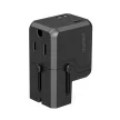 Choetech PD6038 USB-C USB-A PD 20W utazó hálózati töltő adapter USA EU UK AU, fekete