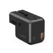 Choetech PD6038 USB-C USB-A PD 20W utazó hálózati töltő adapter USA EU UK AU, fekete