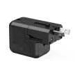 Choetech PD6038 USB-C USB-A PD 20W utazó hálózati töltő adapter USA EU UK AU, fekete