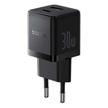 Baseus Palm 30W USB-C USB-A hálózati töltő, fekete