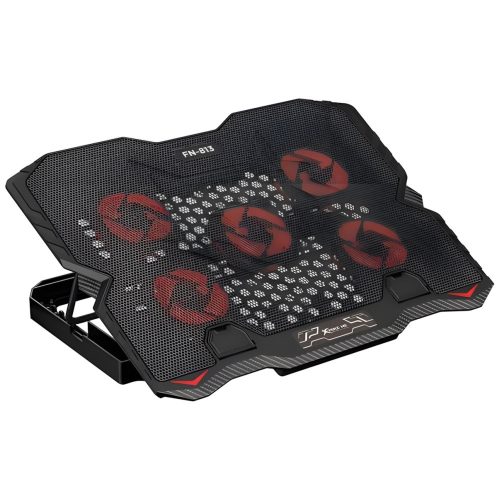 XTRIKE ME Laptop Cooling Pad with Built-in Phone Holder FN-813 tok, fekete