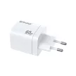 BWOO Fast 65W GaN hálózati töltő CDA147 2xUSB-C, 1xUSB-A, fehér