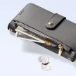 Dux Ducis Lawa Leather Case iPhone 16 Pro Max Detachable Magnetic Wallet tok, szürke