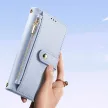 Dux Ducis Lawa Leather Case iPhone 16 Pro Max Detachable Magnetic Wallet tok, kék