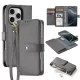 Dux Ducis Lawa iPhone 16 Pro Leather Case Detachable Magnetic Wallet tok, szürke