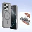 Dux Ducis Lawa iPhone 16 Pro Leather Case Detachable Magnetic Wallet tok, szürke