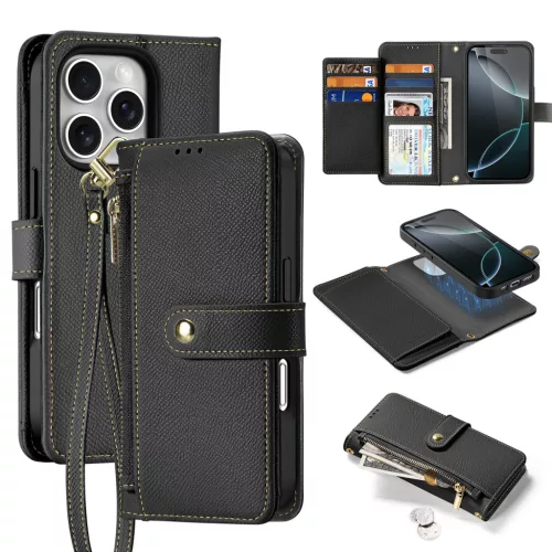 Dux Ducis Lawa Leather Case iPhone 16 Pro Max tok, fekete