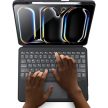 DUX DUCIS tok DK összecsukható vezeték nélküli billentyűzettel iPad Pro 13 (2024), fekete