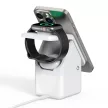 Duzzona W20 15W 4in1 indukciós töltő iPhone/AirPods/Apple Watch éjszakai lámpával, fehér