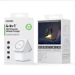 Duzzona W20 15W 4in1 indukciós töltő iPhone/AirPods/Apple Watch éjszakai lámpával, fehér