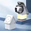 Duzzona W20 15W 4in1 indukciós töltő iPhone/AirPods/Apple Watch éjszakai lámpával, fehér