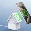 Duzzona W20 15W 4in1 indukciós töltő iPhone/AirPods/Apple Watch éjszakai lámpával, fehér