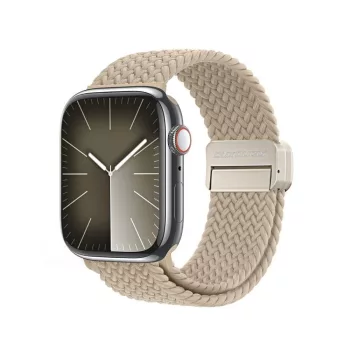   DUX DUCIS óraszíj MIXTURE PRO rugalmas fonott óraszíj Apple Watch 42/44/45/49 mm, bézs