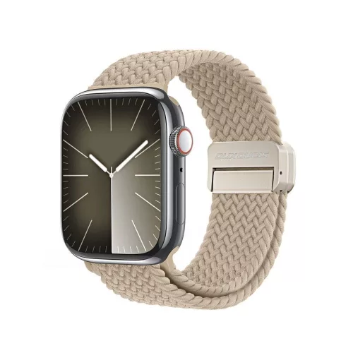 DUX DUCIS óraszíj MIXTURE PRO rugalmas fonott óraszíj Apple Watch 42/44/45/49 mm, bézs
