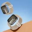 DUX DUCIS óraszíj MIXTURE PRO rugalmas fonott óraszíj Apple Watch 42/44/45/49 mm, bézs