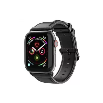   DUX DUCIS óraszíj YA valódi bőr Apple Watch 38/40/41 mm, fekete