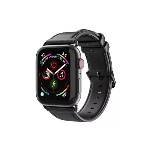 DUX DUCIS óraszíj YA valódi bőr Apple Watch 38/40/41 mm, fekete