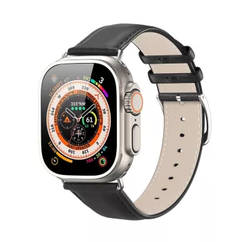   DUX DUCIS óraszíj YS valódi bőr Apple Watch 38/40/41 mm, fekete