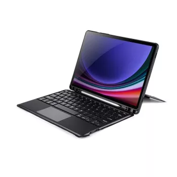   DUX DUCIS tok DK összecsukható vezeték nélküli billentyűzettel SAMSUNG Tab S9, fekete